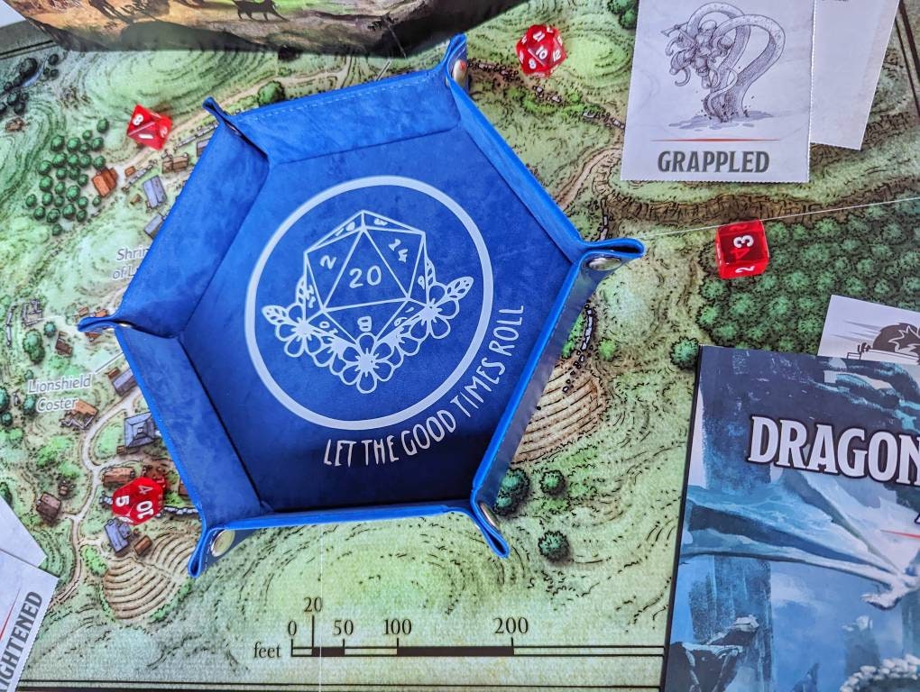 Let The Good Times Roll DND RPG Dice Rolling Collapsible Tray