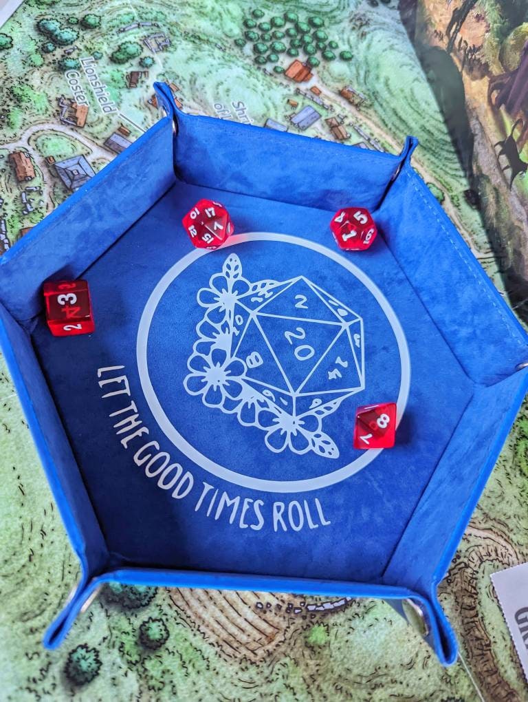 Let The Good Times Roll DND RPG Dice Rolling Collapsible Tray