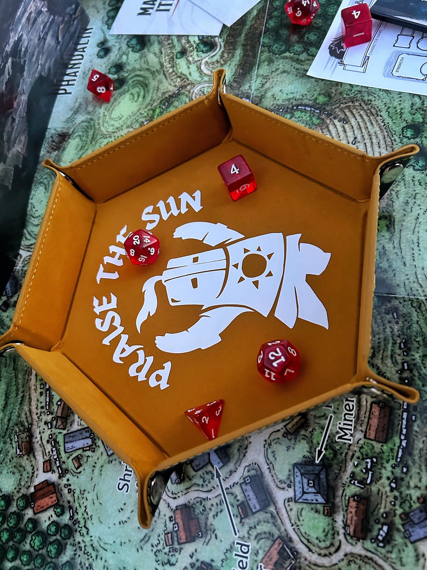 Praise the Sun Dark Souls Paladin  DND RPG Dice Rolling Collapsible Tray