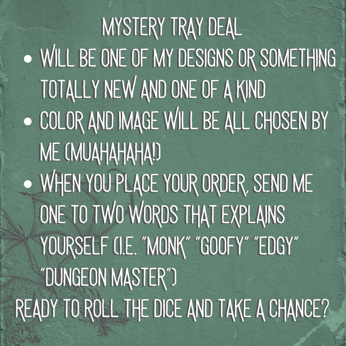 ZKG Mystery Tray Deal Surprise Dice Tray for DND RPG Games and More