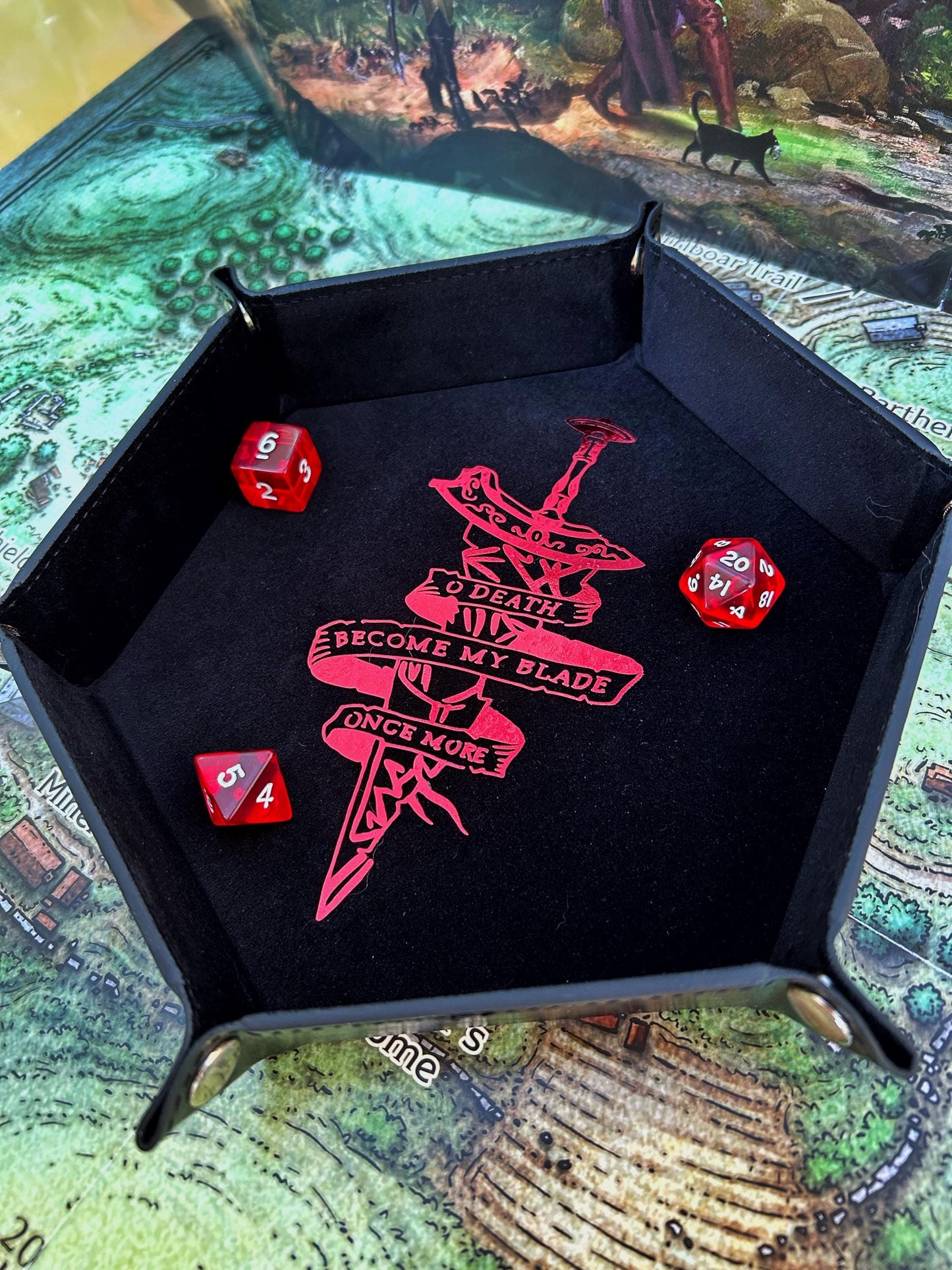 Elden Ring Maliketh Sword Quote Oh Death DND RPG Dice Rolling Collapsible Tray